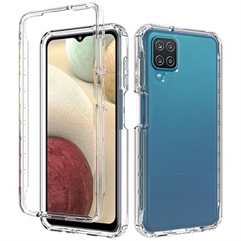 Tydlig design Transparent Slim Hård PC Baksida Mjuk TPU Bumper Hybrid Skyddstelefonskal för Samsung Galaxy A12