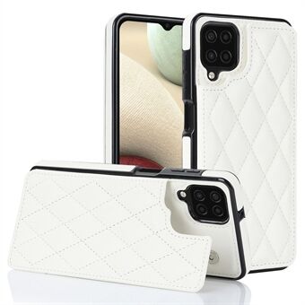 För Samsung Galaxy A12 Kickstand telefonfodral PU-läder+TPU-korthållare RFID-blockerande skal