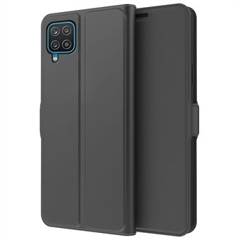 För Samsung Galaxy A12 PU Läder Flip Card Slot Fodral Dubbelt magnetiskt lås Stand Funktion Stötsäkert skydd