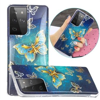 IMD-designfodral till Samsung Galaxy S21 Ultra 5G 5G Marmorutskrift TPU-skal