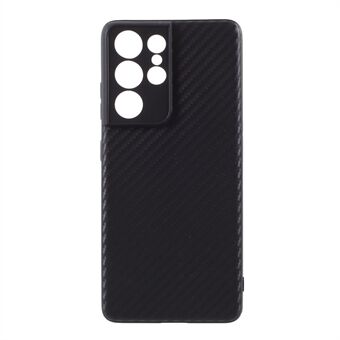 För Samsung Galaxy S21 Ultra 5G Fodral Carbon Fiber TPU Protector Cover