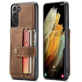 JEEHOOD Detachable Case for Samsung Galaxy S21+ 5G Independent Wallet Design PU Leather Coated TPU RFID Blocking Phone Shell