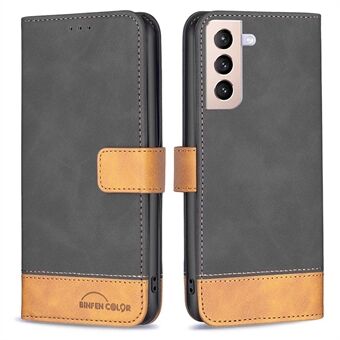 BINFEN COLOR BF Leather Case Series-7 for Samsung Galaxy S21+ 5G, Style 11 Matte Surface Delicate Touch PU Leather Case with Stand Wallet
