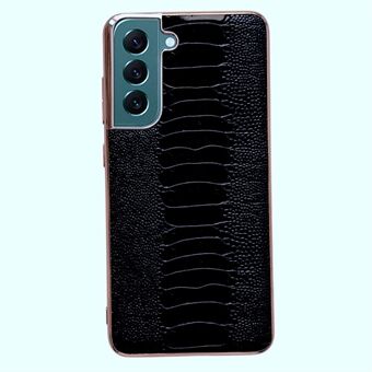 Weilai-serien för Samsung Galaxy S21+ 5G Crocodile Texture PC+TPU+Äkta nötläder telefonskal Nano galvanisering telefonskal