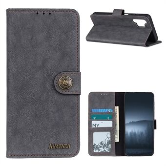 Khazneh för Samsung Galaxy A32 5G vintagestil Stand Wallet Läderskyddsväska