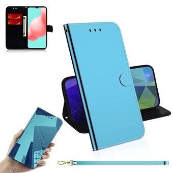 Spegel-liknande Surface Wallet Stand Läderfodral till Samsung Galaxy A32 5G