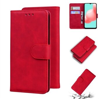 Plånbok Stand Plain Leather ringer fallet för Samsung Galaxy A32 5G