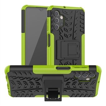 Vikbart stativ för Samsung Galaxy A32 5G Cool Tire PC + TPU Hybrid Shell skal