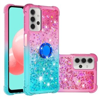 Stötsäker Gradient Quicksand med Ring Kickstand TPU-skal för Samsung Galaxy A32 5G / M32 5G