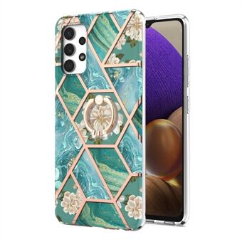 Slitstarkt anti-gult IMD lättviktsmarmormönster flexibelt bumper TPU-telefonfodral med Ring för Samsung Galaxy A32 5G / M32 5G