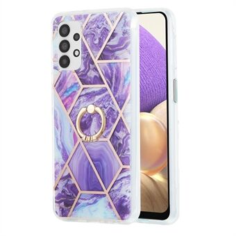 2,0 mm TPU-telefon Kickställ-fodral Flerfärgad IMD galvanisering IML Marmormönsterfodral för Samsung Galaxy A32 5G / M32 5G