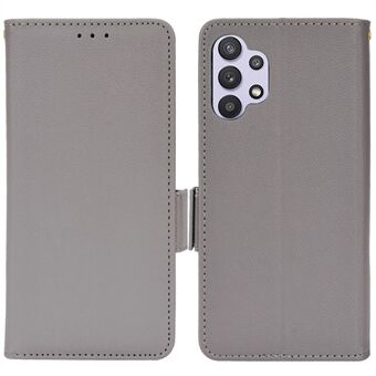 Telefonfodral i PU-läder Dubbelt magnetiskt lås Litchi Texture Stand Plånboksfodral Skydd för Samsung Galaxy A32 5G / M32 5G