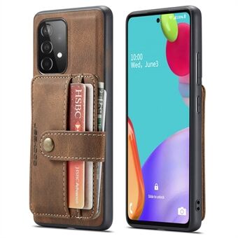 JEEHOOD for Samsung Galaxy A32 5G/M32 5G 2-in-1 Design Leather Coated TPU Cover Strong Magnet Wallet RFID Blocking Cell Phone Case