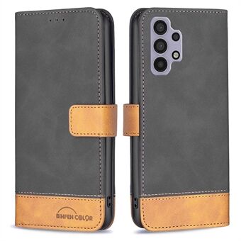 BINFEN COLOR BF Leather Case Series-7 for Samsung Galaxy A32 5G/M32 5G, Folio Flip Wallet and Adjustable Stand Design Style 11 Matte Texture PU Leather Case