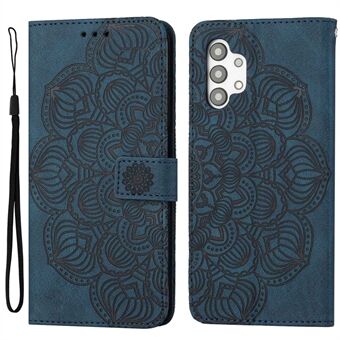 För Samsung Galaxy A32 5G/M32 5G Full Protection Telefonfodral PU Stand Mandala Flower Stötsäkert Mobiltelefon Plånboksfodral