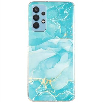 För Samsung Galaxy A32 5G/Galaxy M32 5G IMD Marble Pattern Mjukt TPU-fodral Telefon Fallsäkert bakskal