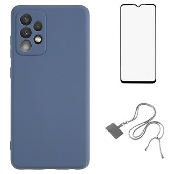 WANLONFENG RB1-serien för Samsung Galaxy A32 5G / M32 5G Slim Case Mjukt TPU-telefonfodral med skärmskydd, nyckelband.