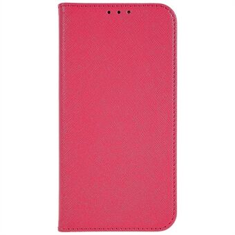 För Samsung Galaxy A32 5G / M32 5G Scratch PU-läder Cross Texture Flip Stand Cover Magnetisk Auto Stäng Mobiltelefon Skal