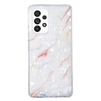 Mjukt TPU telefonfodral för Samsung Galaxy A32 5G / M32 5G, IMD Marble Flower Shell Mönster Stötsäkert skal