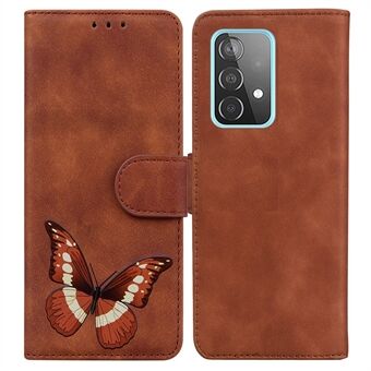 Skin-touch Big Butterfly Printing Telefon Stötsäkert anti-dropp skal PU läderfodral med Stand för Samsung Galaxy A52 5G/A52 4G/A52s 5G