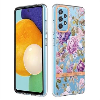 LB5 Series Flowers IMD IML TPU-telefonfodral Fingeravtrycksfritt hudberöringsfritt galvaniseringsfodral för Samsung Galaxy A52 4G/5G/A52s 5G