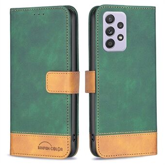 BINFEN COLOR BF Läderfodral Series-7 för Samsung Galaxy A52 4G/A52 5G/A52s 5G, Style 11 Stand Plånbok Design Anti-Fall Folio Flip PU Läderfodral med mjukt TPU innerfodral