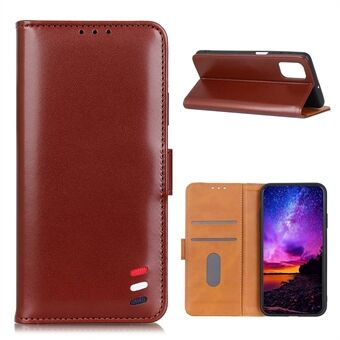 Smooth Surface Leather Wallet Phone Case med Stand för Samsung Galaxy A02s (EU-version)