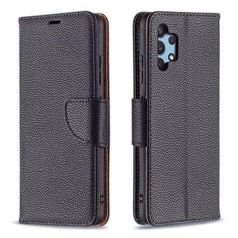 Litchi Grain Leather Stand med plånboksställ för Samsung Galaxy A32 4G (EU-version)