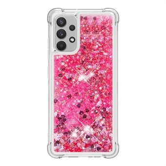 Flytande Quicksand Glitter Paljetter TPU Mobiltelefon Skyddsfodral för Samsung Galaxy A32 4G (EU-version)