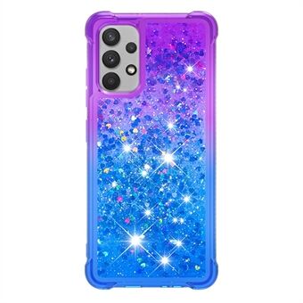 Glitter Moving Quicksand Shockproof Unique Gradient Color Phone Case för Samsung Galaxy A32 4G (EU-version)