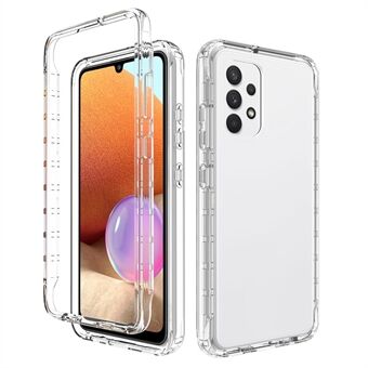 Klar Slank Skyddande Avtagbart 2-i-1 Skal Designat Transparent Anti-Repa PC+TPU Telefonfodral för Samsung Galaxy A32 4G