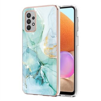 Stötsäker IMD galvanisering marmormönster Design Mjuk TPU skyddande fodral för Samsung Galaxy A32 4G (EU-version)