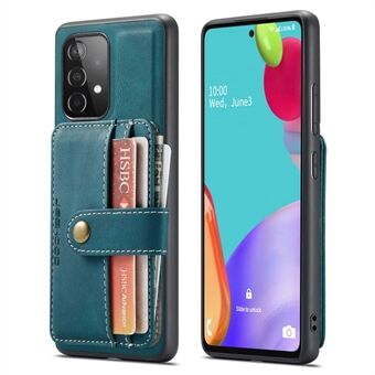 JEEHOOD för Samsung Galaxy A32 4G (EU-version) 2-i-1 design läderbelagd TPU-fodral Plånbok RFID-blockerande telefonfodral mot fall