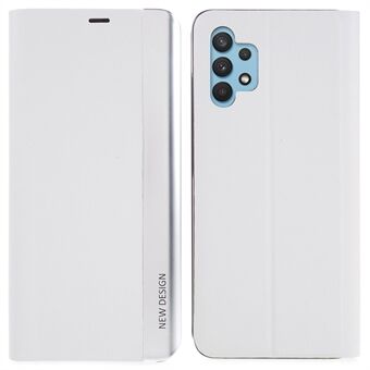 För Samsung Galaxy A32 4G (EU-version) PU- Stand Telefonfodral Elektroplätering Magnetisk stängning Folio Flip Cover