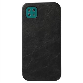 Crazy Horse Texture PU-läderbelagd plast + TPU Hybrid Stötsäkert fodral för Samsung Galaxy A22 5G (EU-version)