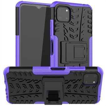 Cool Tire Surface 2-i-1 Hybrid PC + TPU Mobiltelefon Kickstand-fodral för Samsung Galaxy A22 5G (EU-version)