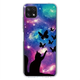 Tydligt mönsterutskrift Stötdämpning Smal mjuk TPU-skyddande baksida för Samsung Galaxy A22 5G (EU-version)