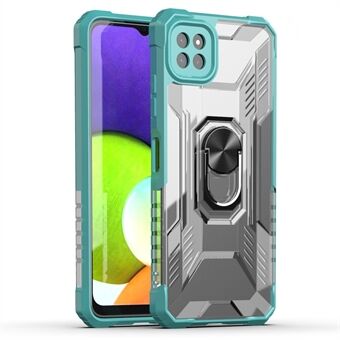 RUGGED SHIELD Armor Anti-fall Precise Cutouts Kickstand Design PC+TPU telefonfodral för Samsung Galaxy A22 5G (EU-version)/F42 5G/Wide 5