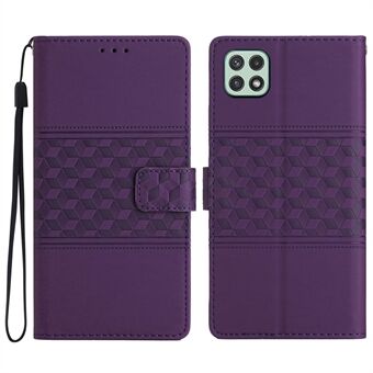 Slim Fit telefonfodral för Samsung Galaxy A22 5G (EU-version), plånbok med känsla av hudkontakt med Stand mönster i läderfodral