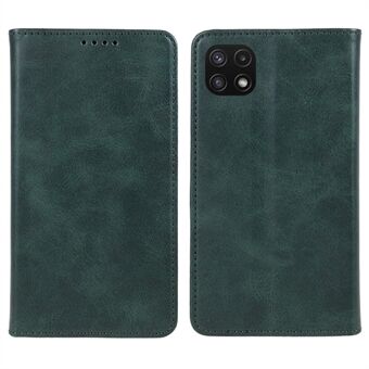 För Samsung Galaxy A22 5G (EU-version) TPU+PU-läderfodral Calf Texture Plånbok Anti-dropp- Stand för telefonstativ