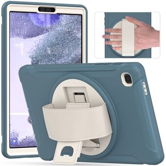 För Samsung Galaxy Tab A7 Lite 8,7-tums T220/T225/T225N/T225C 360° Roterande Kickstand PC + TPU-tablettfodral med handrem