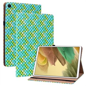 Stand Funktion Anti-fall Flerfärgad vävd textur PU-läderfodral + TPU innerfodral för Samsung Galaxy Tab A7 Lite 8,7-tums SM-T220/SM-T225