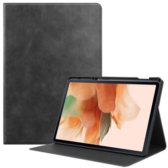 Scratch fodral för Samsung Galaxy Tab S7 FE SM-T730/SM- Stand Fallsäkert skyddande tablettfodral i PU-läder med pennhållare