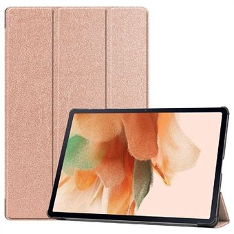 Fullt skydd Stabil Tri-fold Stand Stand Design Läderfodral för Samsung Galaxy Tab S7 FE SM-T730/SM-T736