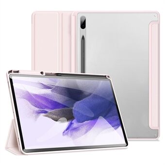 DUX DUCIS TOBY-serien för Samsung Galaxy Tab S7 Plus/S8 Plus/S7 FE Tri-fold Stand PU Läder Anti-fall Tablet Fodral