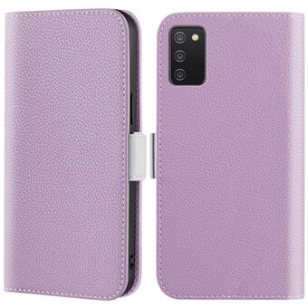 För Samsung Galaxy A03s (166,5 x 75,98 x 9,14 mm) Anti-scratch Candy Color Wallet Stand Case Litchi Texture PU Leather Drop-proof Phone Cover