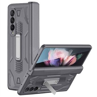 GKK för Samsung Galaxy Z Fold3 5G Magnetic Fold Fullt skydd PC+telefonfodral i härdat glas med stöd