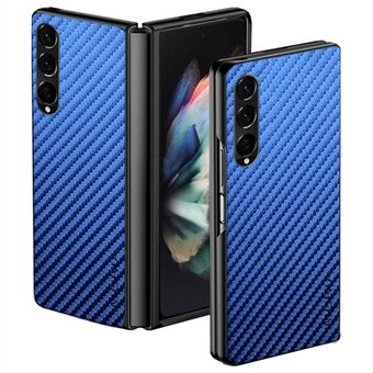 AIORIA för Samsung Galaxy Z Fold3 5G Anti- Scratch telefonfodral Kolfiberstruktur PU-läder + PC-stötfångare Stötsäkert mobiltelefonskal