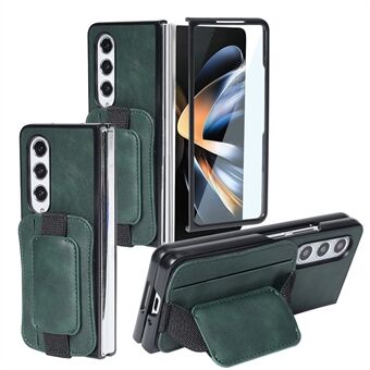 För Samsung Galaxy Z Fold3 5G-fodral med roterande kickstand, kortfack och skyddande överdrag.