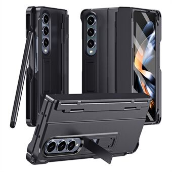 För Samsung Galaxy Z Fold3 5G-skal i gummiert PC-telefonfodral med skärmskydd / pekpenna